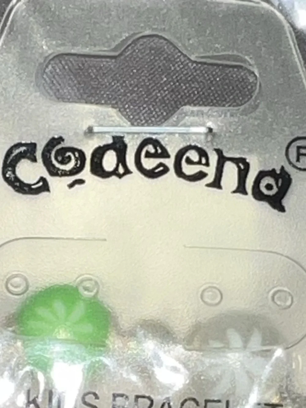 🔴New Codeena Kids Green White Floral Accent Beaded Stretch Bracelet